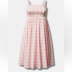 Barbie Pink/White Gingham Checkered Dress 1x